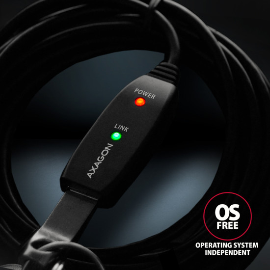 Axagon ADR-215 USB 2.0 A-M -> A-F active extension/repeater cable 15m - Kabel - Digital/Daten USB cable USB A Black Axagon ADR-215 USB 2.0 A-M -> A-F active extension/repeater cable 15m - Kabel - Digital/Daten USB cable USB A Black