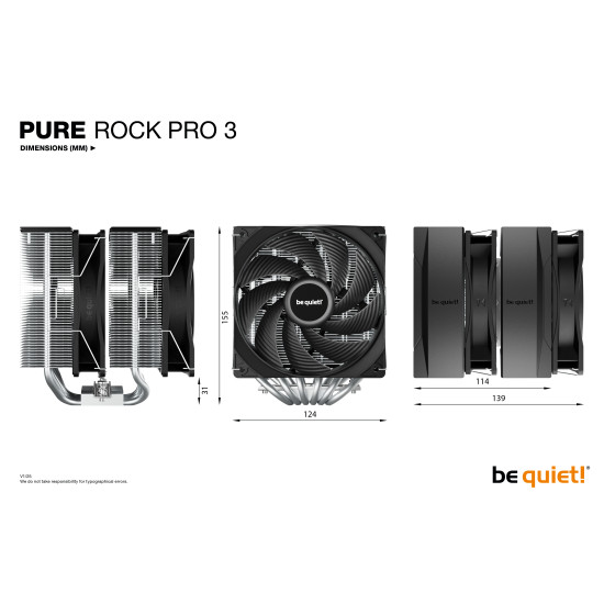 CPU COOLER S_MULTI/PURE ROCK PRO 3 BK041 BE QUIET CPU COOLER S_MULTI/PURE ROCK PRO 3 BK041 BE QUIET