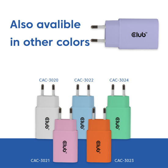 2-Pack USB-C® Charger 30Watt Purple 2-Pack USB-C® Charger 30Watt Purple