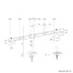 Neomounts DS60-600BL2 Monitor arm 10-32" - Quick-fix - 180°-stop