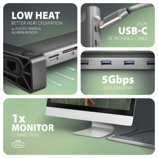 NB ACC DOCKING STATION/9IN1 HMC-10HLS AXAGON NB ACC DOCKING STATION/9IN1 HMC-10HLS AXAGON