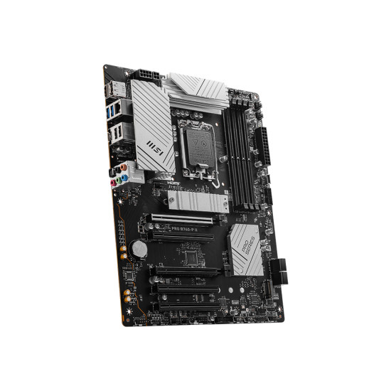 Mainboard|MSI|Intel B760 Express|LGA1700|Memory DDR5|Memory slots 4|5xPCI-Express 5.0 16x|2xM.2|1xHDMI|1xDisplayPort|2xUSB 2.0|2xUSB 3.2|1xUSB-C|1xOptical S/PDIF|1xRJ45|5xAudio port|PROB760-PII Mainboard|MSI|Intel B760 Express|LGA1700|Memory DDR5|Memory slots 4|5xPCI-Express 5.0 16x|2xM.2|1xHDMI|1xDisplayPort|2xUSB 2.0|2xUSB 3.2|1xUSB-C|1xOptical S/PDIF|1xRJ45|5xAudio port|PROB760-PII