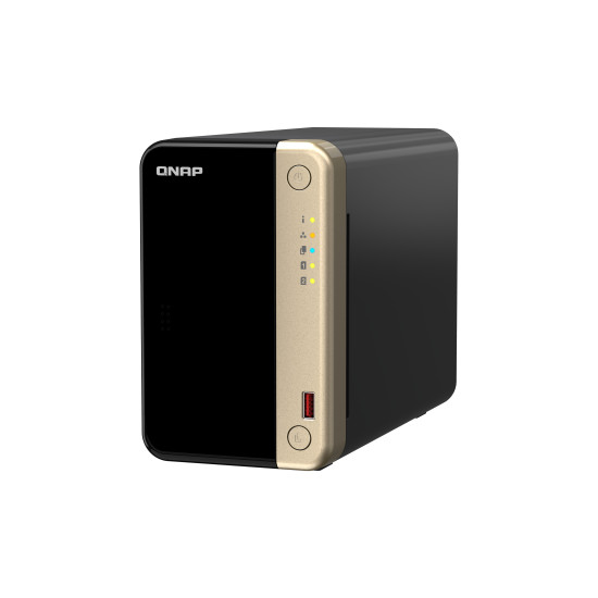 QNAP TS-264 NAS Tower Intel® Celeron® N5095 8 GB 0 TB QNAP QTS Black, Gold QNAP TS-264 NAS Tower Intel® Celeron® N5095 8 GB 0 TB QNAP QTS Black, Gold