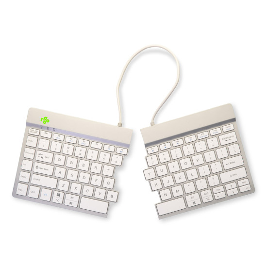 R-Go Tools Ergonomic keyboard R-Go Split Break with break software, ergonomic split keyboard, QWERTY (UK), Bluetooth, white R-Go Tools Ergonomic keyboard R-Go Split Break with break software, ergonomic split keyboard, QWERTY (UK), Bluetooth, white