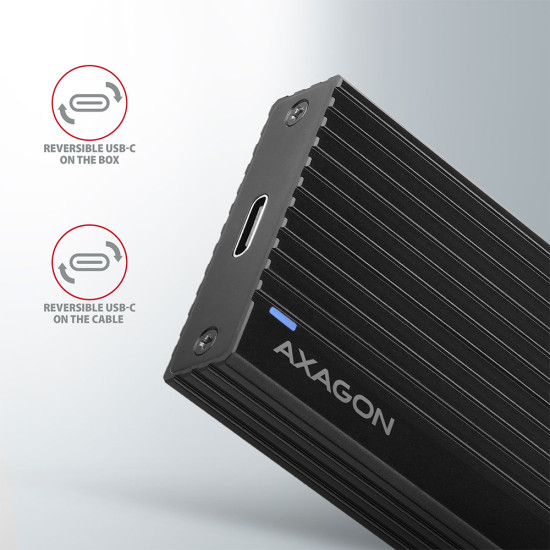 Axagon EEM2-GTR SuperSpeed+ USB-C - NVMe M.2 THIN RIB box Axagon EEM2-GTR SuperSpeed+ USB-C - NVMe M.2 THIN RIB box