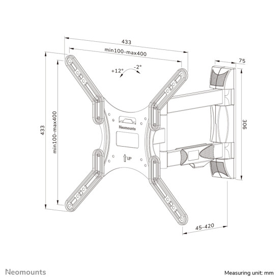 TV SET ACC WALL MOUNT/WL40-550BL14 NEOMOUNTS