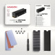Axagon CLR-M2XT M.2 SSD Passivkühler Aluminium - 2280 M.2 NVMe SSD, Solid-state drive Heatsink/Radiator Black, Grey 1 pc(s) Axagon CLR-M2XT M.2 SSD Passivkühler Aluminium - 2280 M.2 NVMe SSD, Solid-state drive Heatsink/Radiator Black, Grey 1 pc(s)