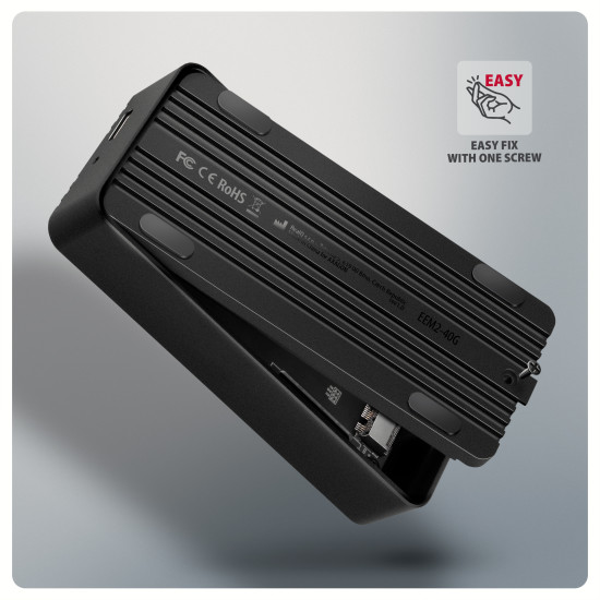 AXAGON EEM2-40G USB-C 40Gbps M.2 NVMe SSD Enclosure, ARMORED Aluminum
