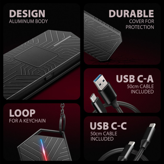 Axagon EEM2-GAM, USB-C 10Gbps - NVMe & SATA SSD GAME M.2 box, bezšroubkový SSD enclosure Black Axagon EEM2-GAM, USB-C 10Gbps - NVMe & SATA SSD GAME M.2 box, bezšroubkový SSD enclosure Black