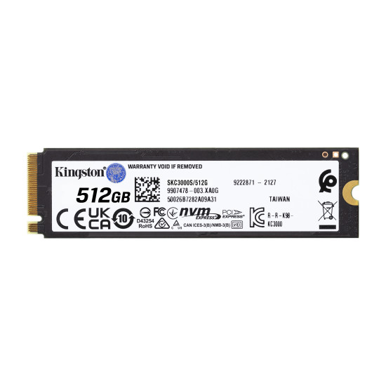 SSD|KINGSTON|KC3000|512GB|M.2|NVMe|3D TLC|Write speed 3900 MBytes/sec|Read speed 7000 MBytes/sec|TBW 400 TB|MTBF 1800000 hours|SKC3000S/512G SSD|KINGSTON|KC3000|512GB|M.2|NVMe|3D TLC|Write speed 3900 MBytes/sec|Read speed 7000 MBytes/sec|TBW 400 TB|MTBF 1800000 hours|SKC3000S/512G