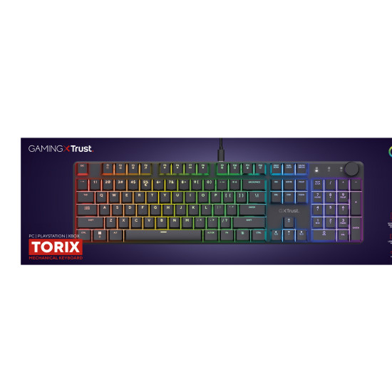 Trust GXT 866 TORIX keyboard Gaming USB QWERTY US International Black Trust GXT 866 TORIX keyboard Gaming USB QWERTY US International Black