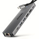 HMC-7HX2 USB-C 5Gbps DUAL 4K DISPLAY 7in1 hub