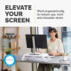 Fellowes Computer Monitor Stand with 3 Height Adjustments - Hana LT Monitor Riser - Ergonomic Adjustable Monitor Stand for Computers - Max Weight 22.6KG - White Fellowes Computer Monitor Stand with 3 Height Adjustments - Hana LT Monitor Riser - Ergonomic Adjustable Monitor Stand for Computers - Max Weight 22.6KG - White