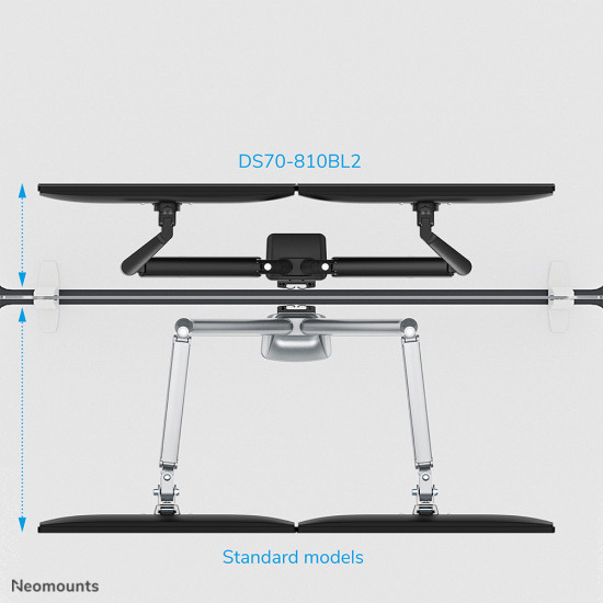 Neomounts DS70-810BL2 Monitor arm 17-32" - gas spring - space saving - 180°-stop Neomounts DS70-810BL2 Monitor arm 17-32" - gas spring - space saving - 180°-stop