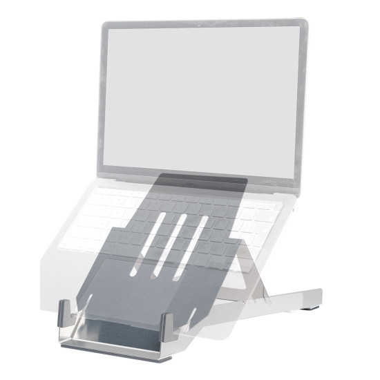 R-Go Tools Laptop holder R-Go Riser Basic, foldable and adjustable laptop riser, aluminum, silver