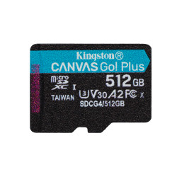 512GB microSDXC Canvas Go Plus Gen4 200MB/s A2 U3 V30 Card + Adapter