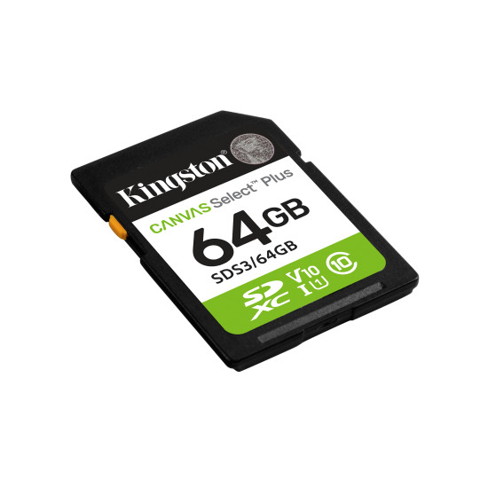 64GB SDXC Canvas Select Plus Gen3 100MB/s C10 UHS-I U1 V10