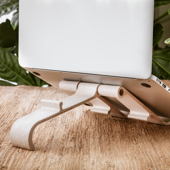 Laptop and tablet stand R-Go Treepod, ergonomic and modular, adjustable, biobased