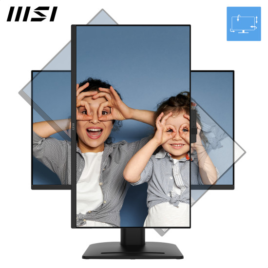MSI Pro MP275QPDG 27 Inch Monitor, QHD (2560 x 1440), 100Hz, IPS, 1ms, 2x HDMI 2.0b, 1x DP 1.2a input, 1x DP 1.2a output, 1x Type-C (DP alt.) w/ 98W PD, 1x LAN, 4xUSB 5Gbps Type-A, 1x USB 5Gbps Type-B, Built-in Speakers, Webcam, Daisy Chain, HDR Ready, An MSI Pro MP275QPDG 27 Inch Monitor, QHD (2560 x 1440), 100Hz, IPS, 1ms, 2x HDMI 2.0b, 1x DP 1.2a input, 1x DP 1.2a output, 1x Type-C (DP alt.) w/ 98W PD, 1x LAN, 4xUSB 5Gbps Type-A, 1x USB 5Gbps Type-B, Built-in Speakers, Webcam, Daisy Chain, HDR Ready, An