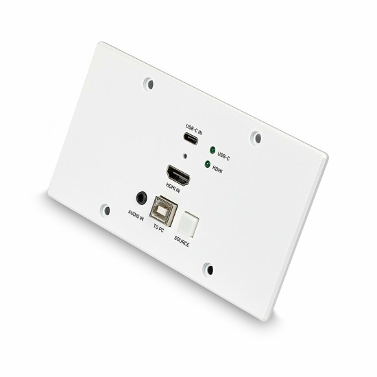 150m Cat.6 HDMI 4K60 & Type C HDBaseT EU Wall Plate KVM Extender, Transmitter 150m Cat.6 HDMI 4K60 & Type C HDBaseT EU Wall Plate KVM Extender, Transmitter