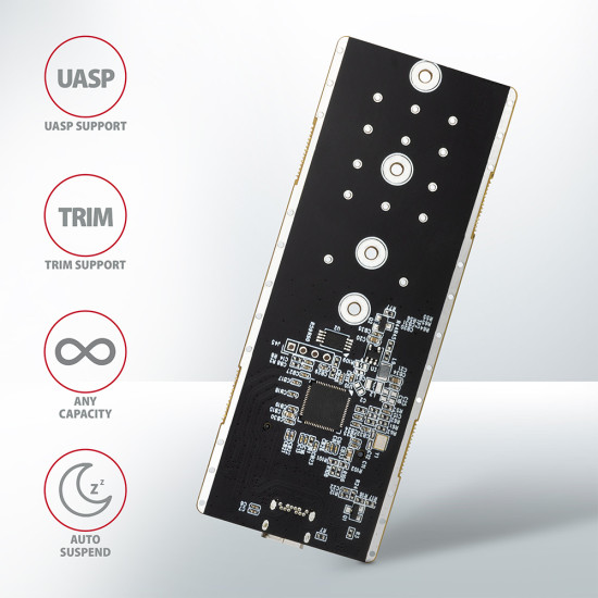 Axagon EEM2-GTR SuperSpeed+ USB-C - NVMe M.2 THIN RIB box Axagon EEM2-GTR SuperSpeed+ USB-C - NVMe M.2 THIN RIB box