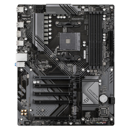 Mainboard|GIGABYTE|AMD B550|SAM4|ATX|Memory DDR4|Memory slots 4|4xPCI-Express 3.0 1x|1xPCI-Express 4.0 16x|2xM.2|1xHDMI|4xUSB 2.0|1xUSB 3.2 type B|2xUSB 3.2|1xUSB-C|1xRJ45|3xAudio port|B550EAGLE1.0 Mainboard|GIGABYTE|AMD B550|SAM4|ATX|Memory DDR4|Memory slots 4|4xPCI-Express 3.0 1x|1xPCI-Express 4.0 16x|2xM.2|1xHDMI|4xUSB 2.0|1xUSB 3.2 type B|2xUSB 3.2|1xUSB-C|1xRJ45|3xAudio port|B550EAGLE1.0
