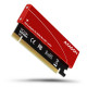 PCEM2-S PCIe x16 - M.2 NVMe M-key slot adapter, w. passive alu heatsink