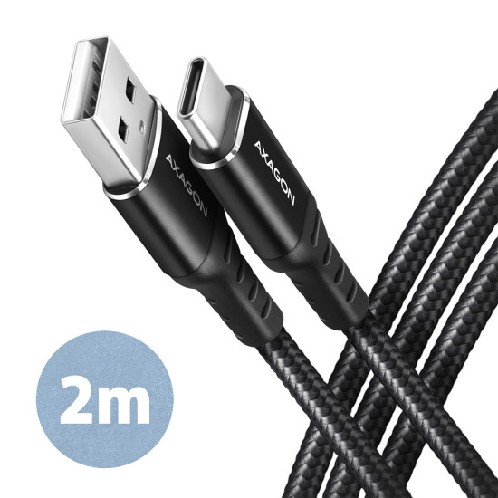 Axagon BUCM-AM20AB USB cable USB 2.0 2 m USB A USB C Black Axagon BUCM-AM20AB USB cable USB 2.0 2 m USB A USB C Black