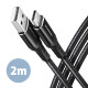 Axagon BUCM-AM20AB USB cable USB 2.0 2 m USB A USB C Black Axagon BUCM-AM20AB USB cable USB 2.0 2 m USB A USB C Black