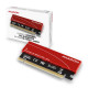 PCEM2-S PCIe x16 - M.2 NVMe M-key slot adapter, w. passive alu heatsink