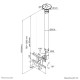 Neomounts FPMA-C100SILVER Monitor/TV mount ceiling 10-30" - h 79-129 cm Neomounts FPMA-C100SILVER Monitor/TV mount ceiling 10-30" - h 79-129 cm