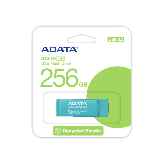 MEMORY DRIVE FLASH USB3.2 256G/GREEN UC310E-256G-RGN ADATA MEMORY DRIVE FLASH USB3.2 256G/GREEN UC310E-256G-RGN ADATA