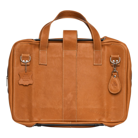 R-Go Tools Laptop bag R-Go Viva, full-grain leather, with integrated laptop stand, shoulder strap, 15.6-inch, brown R-Go Tools Laptop bag R-Go Viva, full-grain leather, with integrated laptop stand, shoulder strap, 15.6-inch, brown
