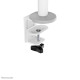 NEOMOUNTS SCREEN DESK MOUNT FOR TWO MONITORS, WHITE (CLAMP+GROMMET)