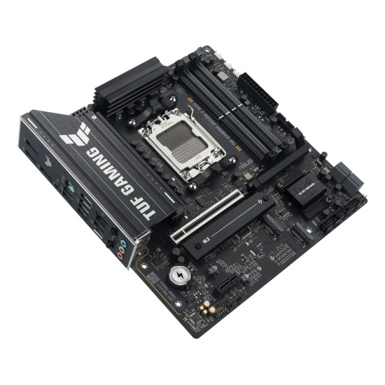 Mainboard|ASUS|AMD B850|SAM5|Micro-ATX|Memory DDR5|Memory slots 4|1xPCI-Express 4.0 1x|1xPCI-Express 4.0 16x|1xPCI-Express 5.0 16x|3xM.2|1xHDMI|2xDisplayPort|4xUSB 2.0|2xUSB 3.2|2xUSB-C|1xPS/2|1xRJ45|3xAudio port|TUFGAMINGB850M-EWIFI Mainboard|ASUS|AMD B850|SAM5|Micro-ATX|Memory DDR5|Memory slots 4|1xPCI-Express 4.0 1x|1xPCI-Express 4.0 16x|1xPCI-Express 5.0 16x|3xM.2|1xHDMI|2xDisplayPort|4xUSB 2.0|2xUSB 3.2|2xUSB-C|1xPS/2|1xRJ45|3xAudio port|TUFGAMINGB850M-EWIFI