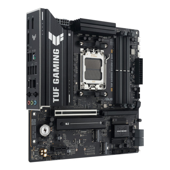 Mainboard|ASUS|AMD B850|SAM5|Micro-ATX|Memory DDR5|Memory slots 4|1xPCI-Express 4.0 1x|1xPCI-Express 4.0 16x|1xPCI-Express 5.0 16x|3xM.2|1xHDMI|2xDisplayPort|4xUSB 2.0|2xUSB 3.2|2xUSB-C|1xPS/2|1xRJ45|3xAudio port|TUFGAMINGB850M-EWIFI Mainboard|ASUS|AMD B850|SAM5|Micro-ATX|Memory DDR5|Memory slots 4|1xPCI-Express 4.0 1x|1xPCI-Express 4.0 16x|1xPCI-Express 5.0 16x|3xM.2|1xHDMI|2xDisplayPort|4xUSB 2.0|2xUSB 3.2|2xUSB-C|1xPS/2|1xRJ45|3xAudio port|TUFGAMINGB850M-EWIFI