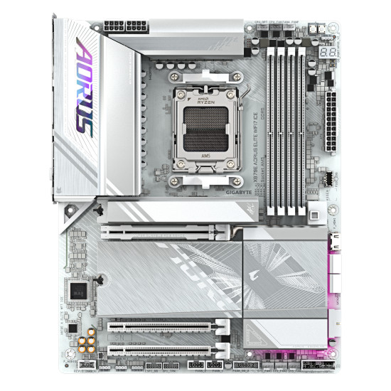 Mainboard|GIGABYTE|AMD X870|SAM5|ATX|Memory DDR5|Memory slots 4|1xPCI-Express 3.0 2x|1xPCI-Express 4.0 4x |1xPCI-Express 5.0 16x|4xM.2|1xHDMI|4xUSB 2.0|6xUSB 3.2|2xUSB-C|1xOptical S/PDIF|1xRJ45|2xAudio port|X870EAELITEWF7ICE1.2 Mainboard|GIGABYTE|AMD X870|SAM5|ATX|Memory DDR5|Memory slots 4|1xPCI-Express 3.0 2x|1xPCI-Express 4.0 4x |1xPCI-Express 5.0 16x|4xM.2|1xHDMI|4xUSB 2.0|6xUSB 3.2|2xUSB-C|1xOptical S/PDIF|1xRJ45|2xAudio port|X870EAELITEWF7ICE1.2