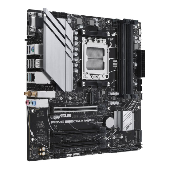 Mainboard|ASUS|AMD B650|Micro-ATX|Memory DDR5|Memory slots 4|3xPCI-Express 4.0 16x|2xM.2|1x15pin D-sub|1xHDMI|1xDisplayPort|4xUSB 2.0|4xUSB 3.2|1xPS/2|1xRJ45|3xAudio port|PRIMEB650M-AWIFIII Mainboard|ASUS|AMD B650|Micro-ATX|Memory DDR5|Memory slots 4|3xPCI-Express 4.0 16x|2xM.2|1x15pin D-sub|1xHDMI|1xDisplayPort|4xUSB 2.0|4xUSB 3.2|1xPS/2|1xRJ45|3xAudio port|PRIMEB650M-AWIFIII
