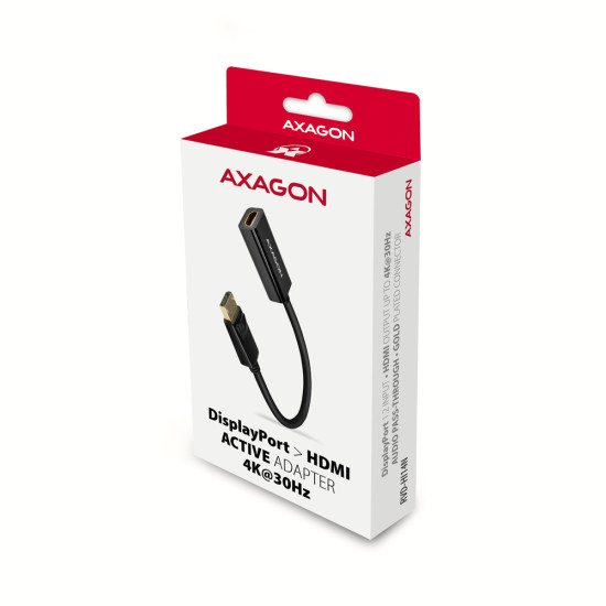 Axagon RVD-HI14N video cable adapter 0.18 m DisplayPort HDMI Black Axagon RVD-HI14N video cable adapter 0.18 m DisplayPort HDMI Black