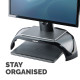 Fellowes Computer Monitor Stand with 3 Height Adjustments - Smart Suites Monitor Riser - Ergonomic Adjustable Monitor Stand for Computers - Max Weight 10KG/Max Size 21" - Black Fellowes Computer Monitor Stand with 3 Height Adjustments - Smart Suites Monitor Riser - Ergonomic Adjustable Monitor Stand for Computers - Max Weight 10KG/Max Size 21" - Black