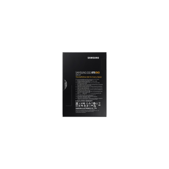 SSD|SAMSUNG|870 EVO|2TB|SATA|SATA 3.0|MLC|Write speed 530 MBytes/sec|Read speed 560 MBytes/sec|2,5"|TBW 1200 TB|MTBF 1500000 hours|MZ-77E2T0B/EU SSD|SAMSUNG|870 EVO|2TB|SATA|SATA 3.0|MLC|Write speed 530 MBytes/sec|Read speed 560 MBytes/sec|2,5"|TBW 1200 TB|MTBF 1500000 hours|MZ-77E2T0B/EU