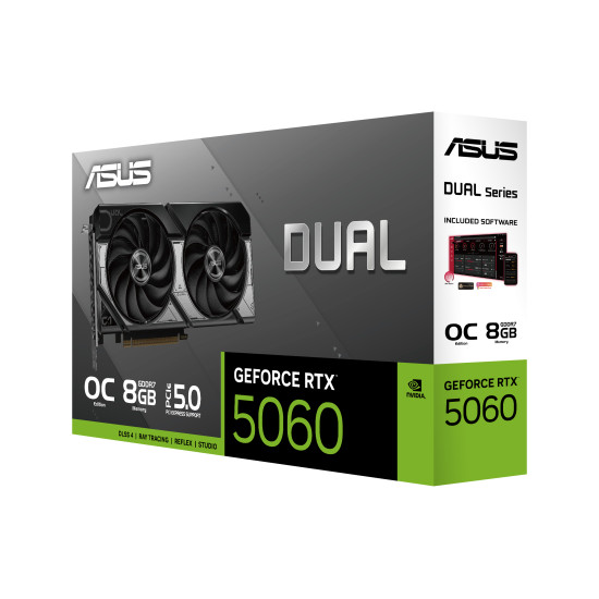 Graphics Card|ASUS|NVIDIA GeForce RTX 5060|8 GB|GDDR7|128 bit|PCIE 5.0 16x|Dual Slot Fansink|1xHDMI|3xDisplayPort|DUAL-RTX5060-O8G Graphics Card|ASUS|NVIDIA GeForce RTX 5060|8 GB|GDDR7|128 bit|PCIE 5.0 16x|Dual Slot Fansink|1xHDMI|3xDisplayPort|DUAL-RTX5060-O8G
