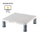 Fellowes Computer Monitor Stand with 3 Height Adjustments - Standard Monitor Riser with Cable Management - Ergonomic Adjustable Monitor Stand for Computers - Max Weight 27KG/Max Size 21" - Platinum
