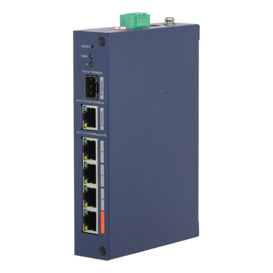6-Port Cloud Managed Hardened Switch with 4-Port PoE
