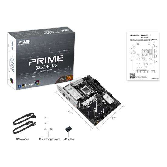 Mainboard|ASUS|AMD B850|SAM5|ATX|Memory DDR5|Memory slots 4|1xPCI-Express 4.0 16x|1xPCI-Express 5.0 16x|3xM.2|1xHDMI|1xDisplayPort|2xUSB 2.0|5xUSB 3.2|1xUSB-C|1xRJ45|3xAudio port|PRIMEB850-PLUS Mainboard|ASUS|AMD B850|SAM5|ATX|Memory DDR5|Memory slots 4|1xPCI-Express 4.0 16x|1xPCI-Express 5.0 16x|3xM.2|1xHDMI|1xDisplayPort|2xUSB 2.0|5xUSB 3.2|1xUSB-C|1xRJ45|3xAudio port|PRIMEB850-PLUS