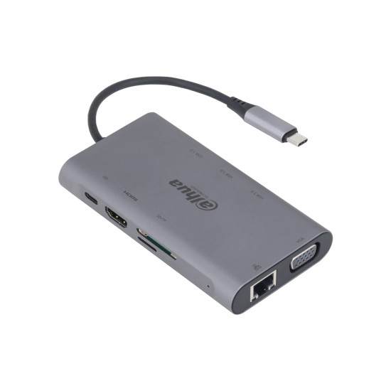 Dahua Technology 9 in 1 USB 3.1 Type-C to USB 3.0 + HDMI + RJ45 + VGA + SD/TF +PD Docking Station Dahua Technology 9 in 1 USB 3.1 Type-C to USB 3.0 + HDMI + RJ45 + VGA + SD/TF +PD Docking Station
