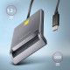 CARD READER FLAT SMARTCARD/ID/USB-C 1.3M CRE-SM3TC AXAGON CARD READER FLAT SMARTCARD/ID/USB-C 1.3M CRE-SM3TC AXAGON