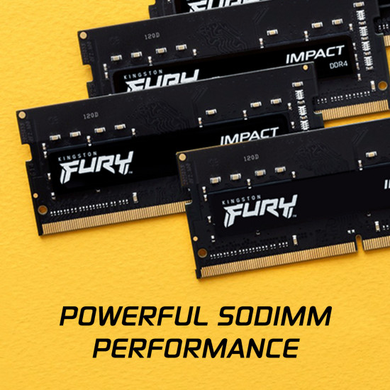 32GB 3200MT/s DDR4 CL20 SODIMM (Kit of 2) FURY Impact 32GB 3200MT/s DDR4 CL20 SODIMM (Kit of 2) FURY Impact