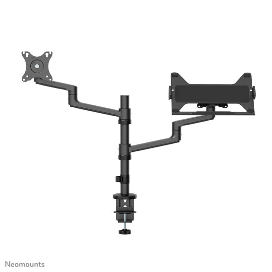 Neomounts DS20-425BL2 Monitor arm with laptop holder 17-27" - space saving Neomounts DS20-425BL2 Monitor arm with laptop holder 17-27" - space saving