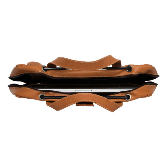 R-Go Tools Laptop bag R-Go Viva, full-grain leather, with integrated laptop stand, shoulder strap, 15.6-inch, brown R-Go Tools Laptop bag R-Go Viva, full-grain leather, with integrated laptop stand, shoulder strap, 15.6-inch, brown